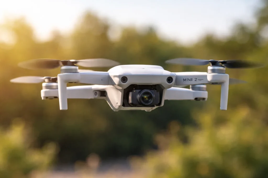 DJI Mini 2 SE flying.